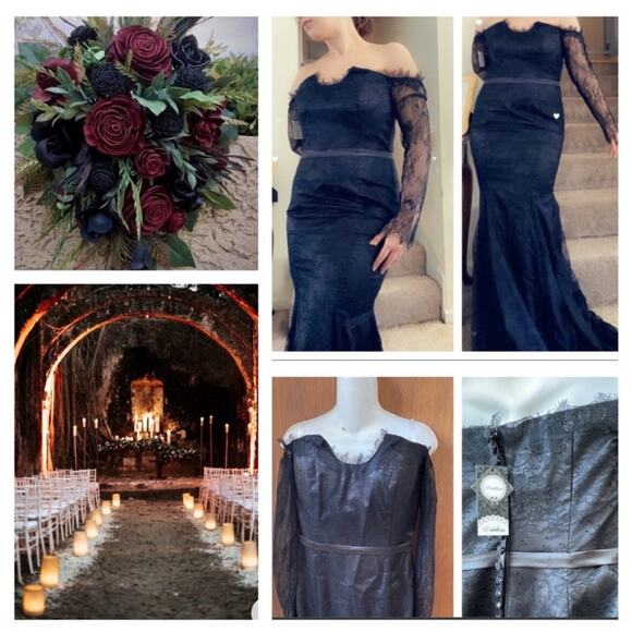 Black lace Morticia formal dress - Picture 5 of 5